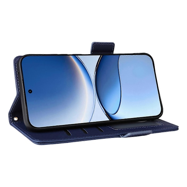 Skal för Xiaomi Redmi Turbo 4 Pro 5G med handledsrem, litchi-textur PU-läder plånboksfodral Multicolor Dark Blue
