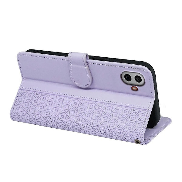 För Nothing CMF Phone 1 Plånboksfodral Mönsterpräglat Läder Flipfodral - Grön Multicolor Purple