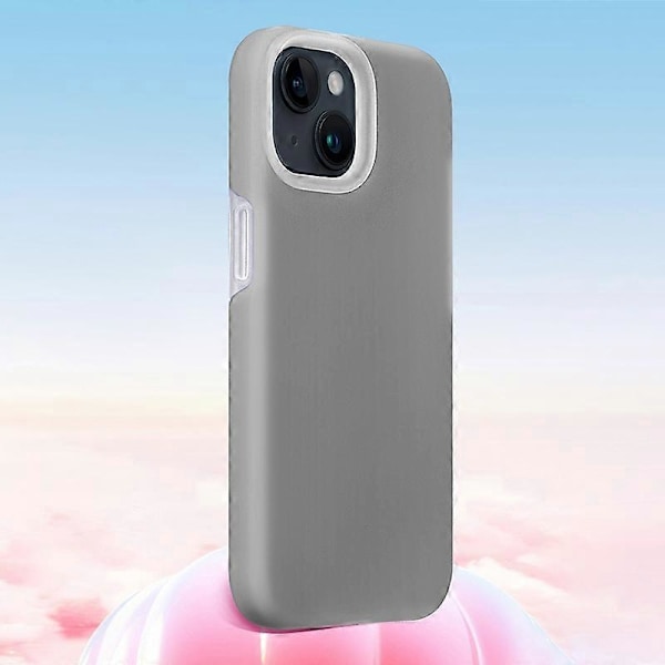 XUNDD Jelly -sarja iPhone 15:lle Mikrokuituvuorattu puhelinkotelo Nestemäinen silikoni + PC-takakansi Multicolor Style B