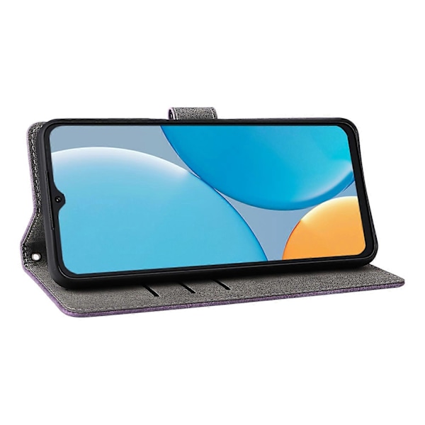 For itel A50C A669L Lommebok Etui RFID-blokkering PU-Lærdeksel Stativ Visning Multicolor Style D