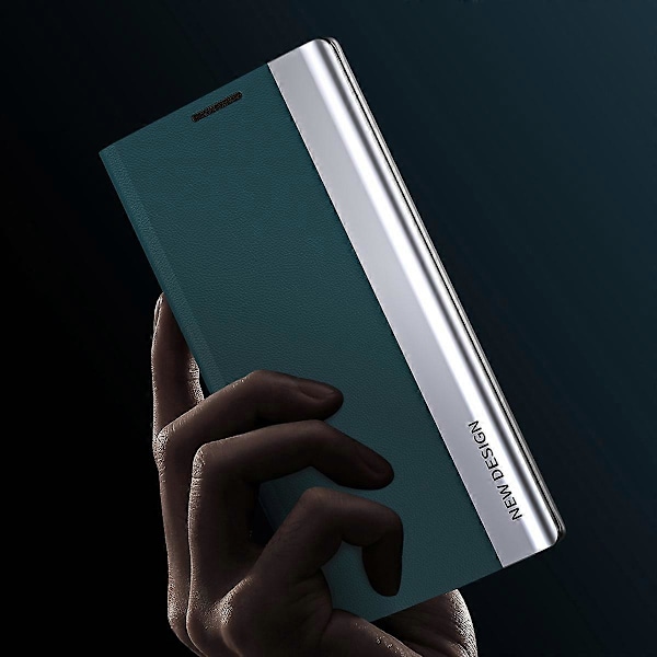 Til Xiaomi Redmi Note 13 Pro 5G/Poco X6 5G Stand Case Stødsikker PC+Læder Telefonbeskyttelsescover Multicolor Sky Blue