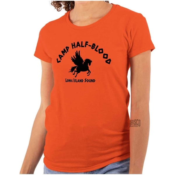 Lägret halvblods grekisk mytologi T-shirt dam T-shirt för kvinnor Orange 3XL