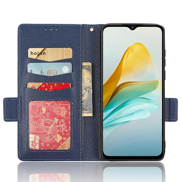 Til ZTE Blade A53/A53+ Magnetisk Lukning Telefon Etui Wallet Stand PU Læder Cover Multicolor Style E