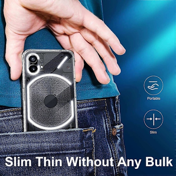 Transparent Mobilskal för Nothing Phone (2) Stötsäkert TPU+PC Slim Hybrid Skal
