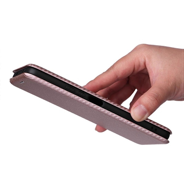 Hiilikuitukuvioinen suojakuori Xiaomi Redmi K60E 5G -puhelimelle, jossa on jalusta, korttipaikka ja PU-nahkakansi Multicolor Style E