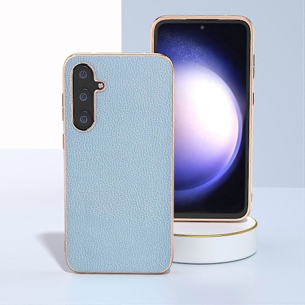 Samsung Galaxy S23 FE puhelinkuori Nano-galvanoidulla lehmännahalla päällystetty TPU+PC-suojus Multicolor Style D