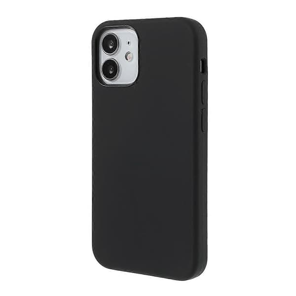 Solid Silikone Slank Mikrofiber Foring Pude Tekstur Cover til iPhone 12 mini 5.4 tommer