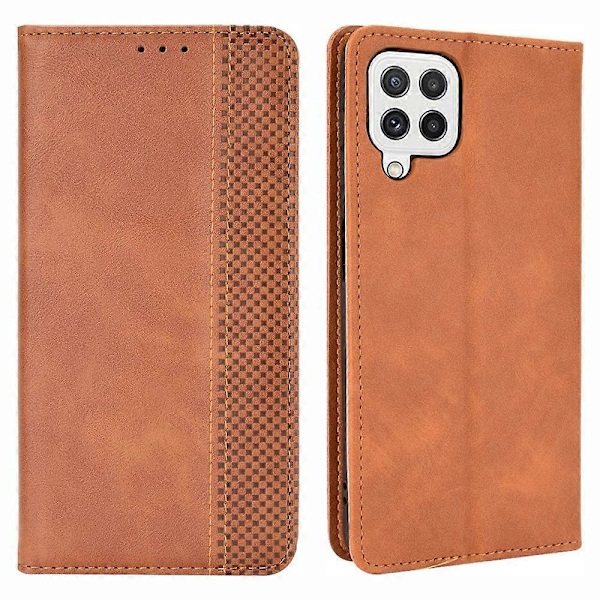 Plånboksfodral i vintage-stil med stativfunktion för Samsung Galaxy A22 4G (EU-version)