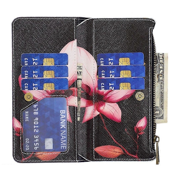 BF03 Lynlåspung i PU-læder med mønstertryk til Xiaomi Redmi Note 13 Pro 5G/Poco X6 5G Multicolor Lotus