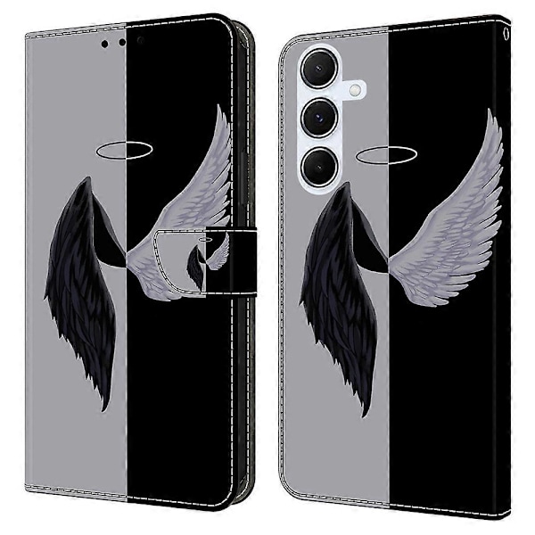 Etui til Samsung Galaxy A36 5G/A56 5G med magnetisk lukning, 3D-mønster, læderpung og telefoncover Multicolor Style C