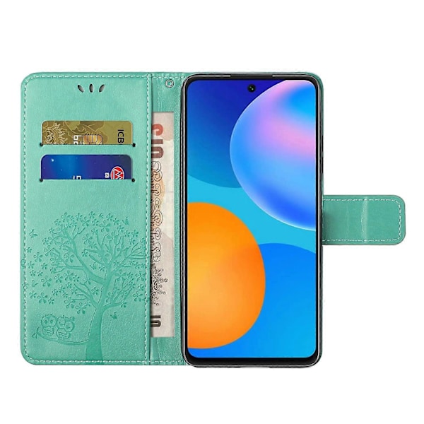Ugle Mønster Tryk Design Læder Wallet Telefon Cover til Samsung Galaxy A32 4G (EU Version) Multicolor Style A