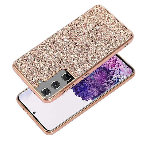 Kimaltavat paljetit, pinnoitettu TPU-kehys + PC-hybridikuori Samsung Galaxy S21 4G/5G -puhelimelle Multicolor Style D