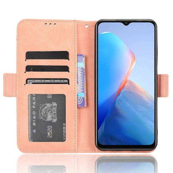 Til Infinix Smart 7 HD 4G X6516 Wallet Stand PU Læder Etui Multiple Kort Slots Telefon Cover Multicolor Style B