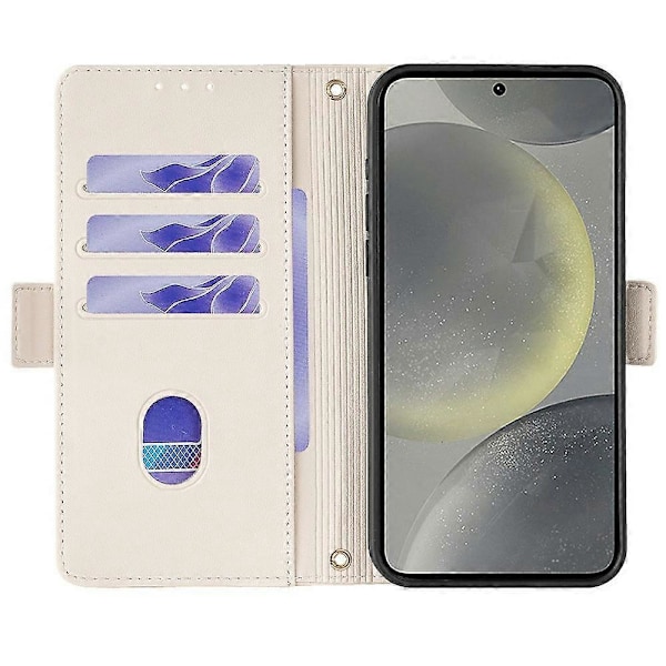 Læder Wallet Case med RFID-blokering og stativfunktion samt håndrem til Samsung Galaxy S25 Multicolor Style C
