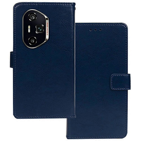 IDEWEI Honor 300 Ultra -kotelo, korttipaikat, nahkainen puhelinkotelo, Crazy Horse -kuvio Multicolor Blue