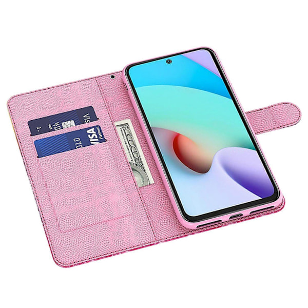För Xiaomi Redmi Note 13 4G Mobilskal 3D Mönstertryck Läder Flipfodral med Handrem Multicolor Style F