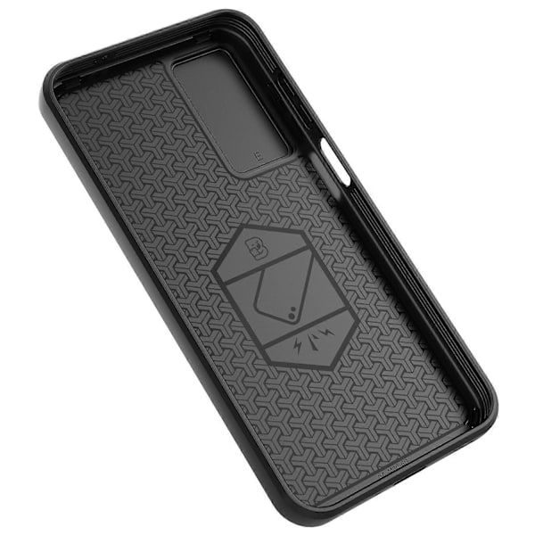 Samsung Galaxy M35 5G -kotelo PC+TPU-jalustalla ja linssinsuojuksella Multicolor Style A