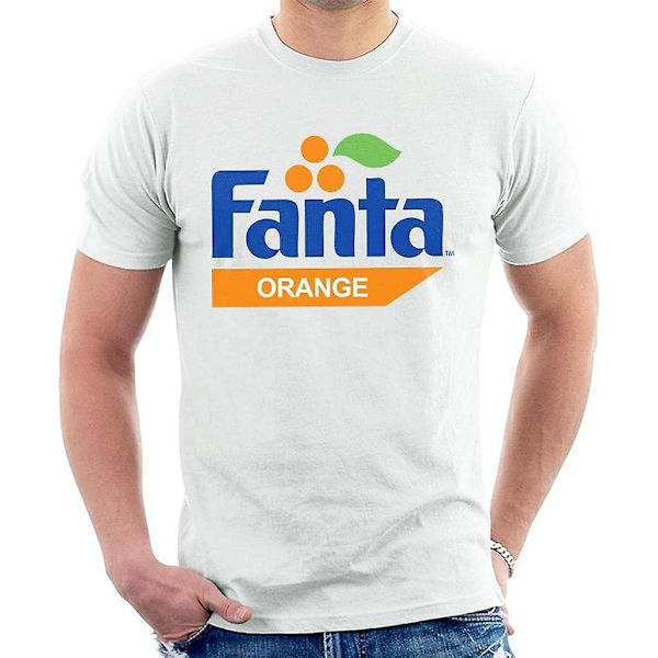 Fanta Orange Retro 1980'er Logo Herre T-shirt - voksen, 3xl White L