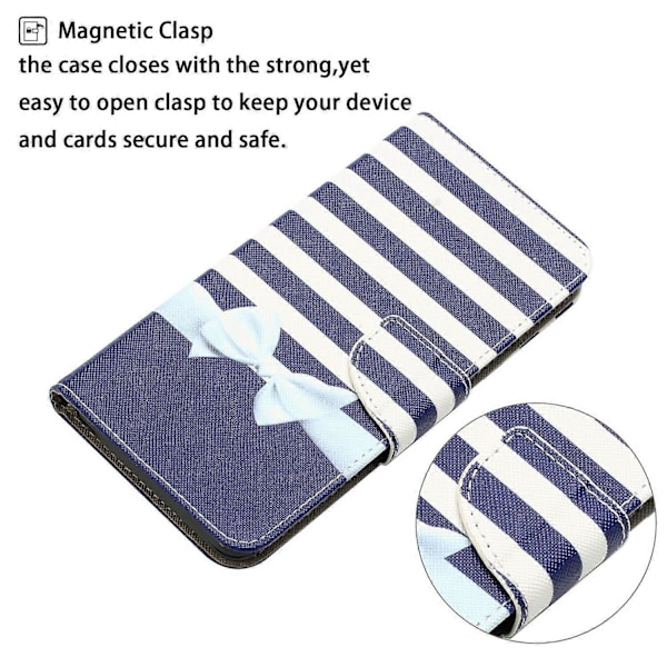 Magnetisk etui med mønstertryk og tegnebogsfunktion til Samsung Galaxy A25 5G Multicolor Bowknot