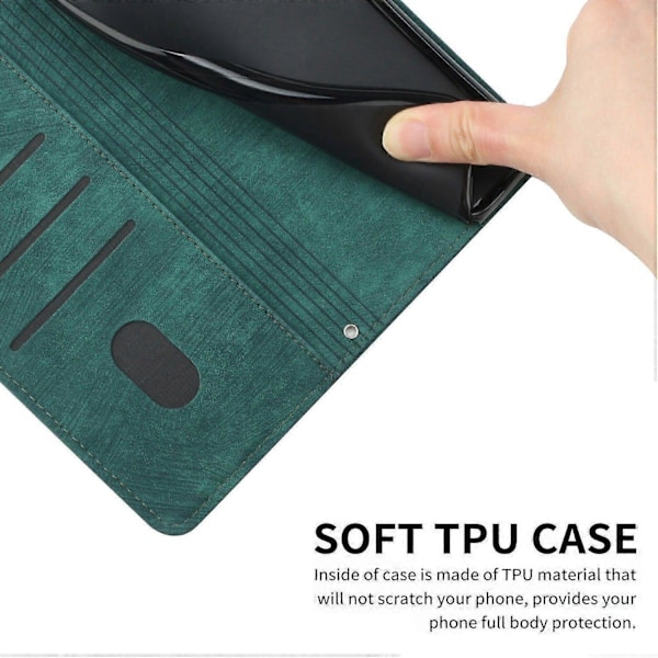 Til Samsung Galaxy A36 5G Etui Prægede Linjer Læder Telefon Cover Foldbart Stativ Multicolor Style C