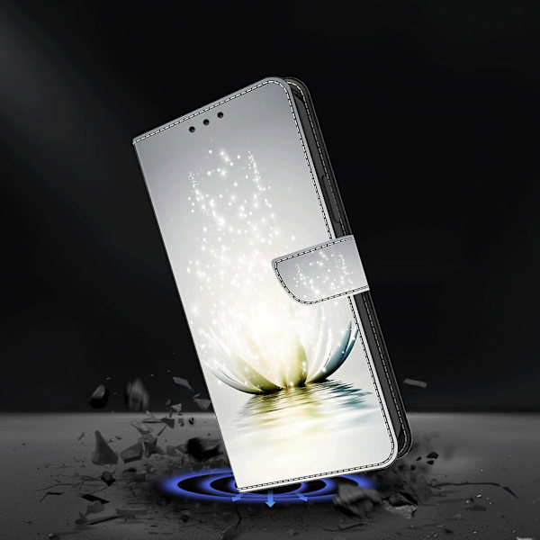 Til Sony Xperia 1 V Wallet PU Læder Beskyttelsesetui 3D Mønster Print Stå Telefon Cover Lotus