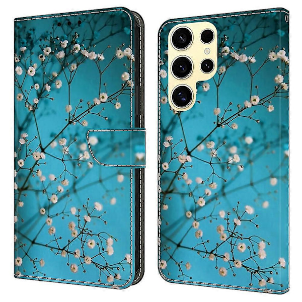 Skal för Samsung Galaxy S25 Ultra, mönstertryckt skyddande fodral TPU+PU Läder Flip Telefonfodral Multicolor Style N