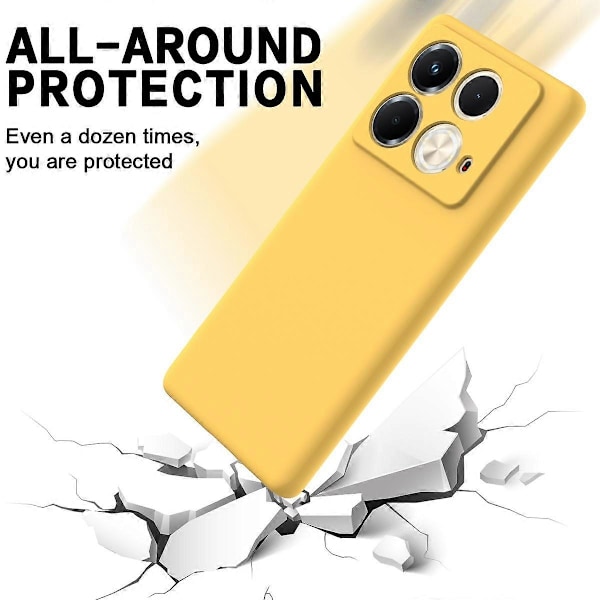 Flydende silikone telefoncover med håndrem til Infinix Note 40S Multicolor Style C