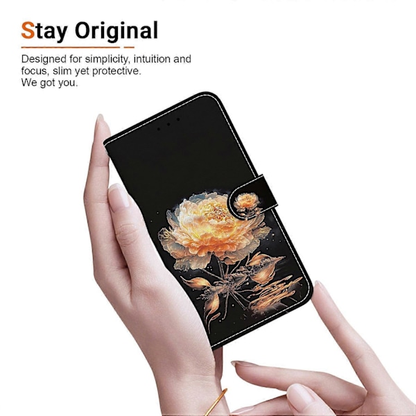 Plånboksfodral för Realme 13+ 5G Anti-Drop Läder Flip Cover Mönstertryck Multicolor Style I