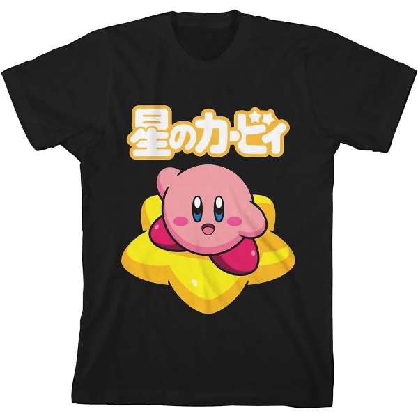 Bioworld Kirby Med Stjärntitel Ungdom Svart Grafisk T-shirt 3XL