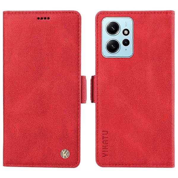 YIKATU YK-005 Til Xiaomi Redmi Note 12 4G Hud-berørings Telefon Cover PU Læder Wallet Stand Shell Multicolor Style H