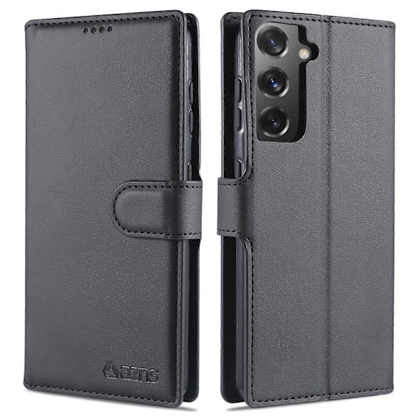 AZNS Dobbeltsidet Magnetisk Lås Pung PU Læder Stand Case til Samsung Galaxy S21 4G/5G Multicolor Style B