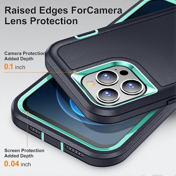 For iPhone 12/12 Pro Anti-Scratch Deksel TPU+PC Fallbeskyttelse Telefondeksel Multicolor Style D