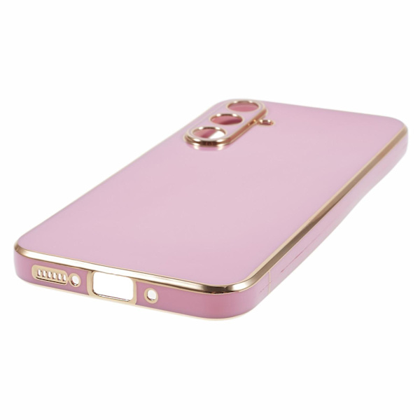 Mjukt Tpu- case för Samsung Galaxy S23 Fe, glänsande 6d galvaniseringstelefon skyddande cover Purple