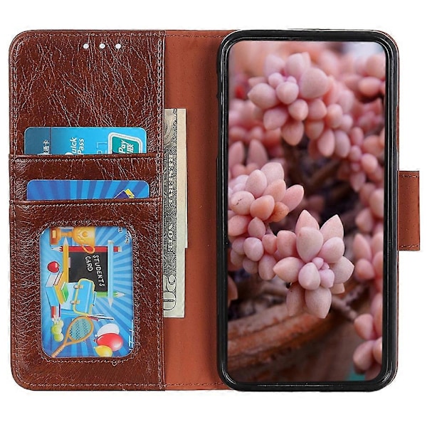 Til Samsung Galaxy A05 4G Etui Nappa Tekstur Spaltet Læder Foldbart Stativ Telefon Cover Multicolor Style D