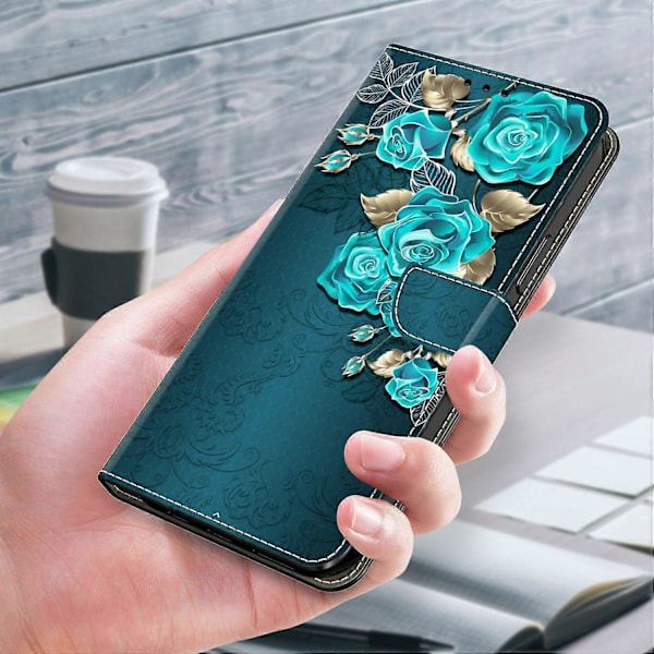För iPhone 15 Pro Fodral 3D Mönstertryck Läder Plånboksfodral Multicolor Style F