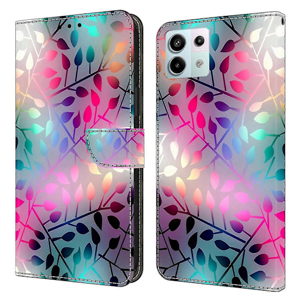 Skal för Xiaomi Redmi Note 13 Pro 5G/Poco X6 5G Fodral 3D Mönster Flip Plånbok PU Läder Telefonskydd Multicolor Style O