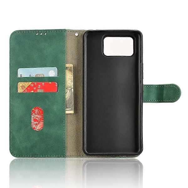 Læderetui til Asus Zenfone 12 Ultra 5G, hudfølelse, anti-drop, pung, flip telefoncover Multicolor Green