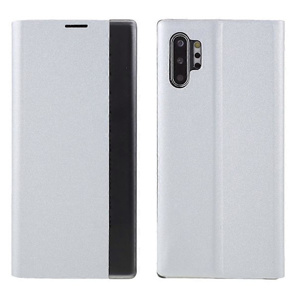 Til Samsung Galaxy Note 10 Plus PU Læder Auto-absorberende Skal Visningsvindue Stativ Telefon Cover
