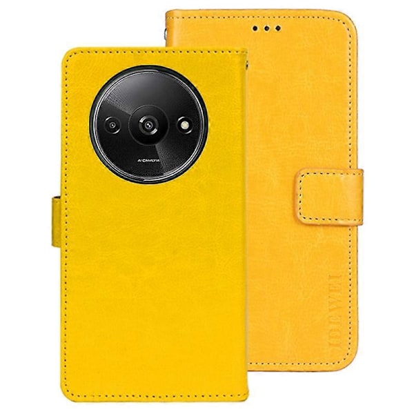 IDEWEI Plånboksfodral i Läder med Ställ för Xiaomi Redmi A3 4G/Poco C61 4G Multicolor Style E