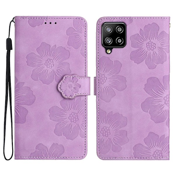 Til Samsung Galaxy A42 5G Blomstermønster Telefon Stand Case PU Læder Wallet Cover Multicolor Style B