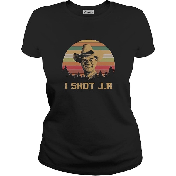 I Shot JR - Vintage Retro T-shirt Womens-black XXL