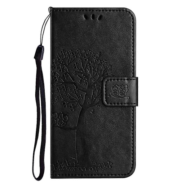 Til Samsung Galaxy A05 4G Etui Ugle Træ Præget Læder Telefon Cover med Pung Multicolor Style A