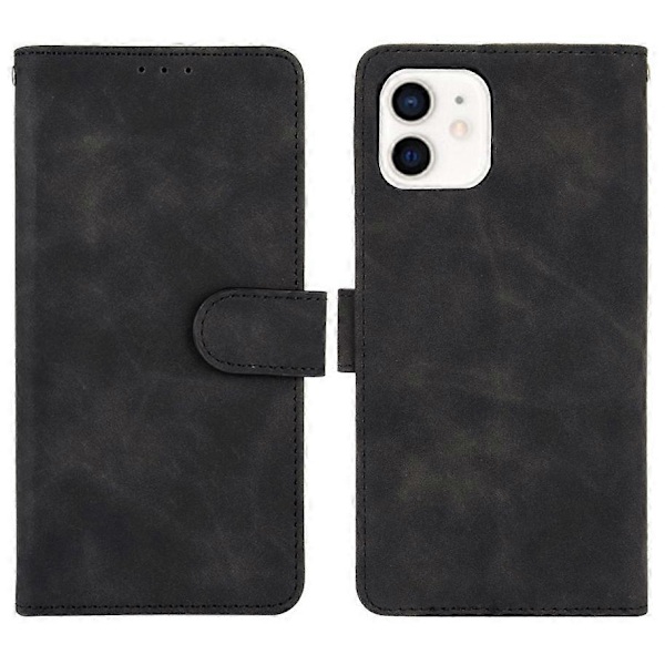 Skin-Touch Ställfunktion PU Läder Skyddande Flip Folio Fodral för iPhone 13 6.1 tum Multicolor Style A