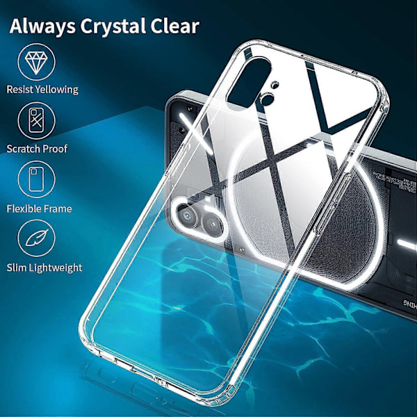 Transparent Mobilskal för Nothing Phone (2) Stötsäkert TPU+PC Slim Hybrid Skal