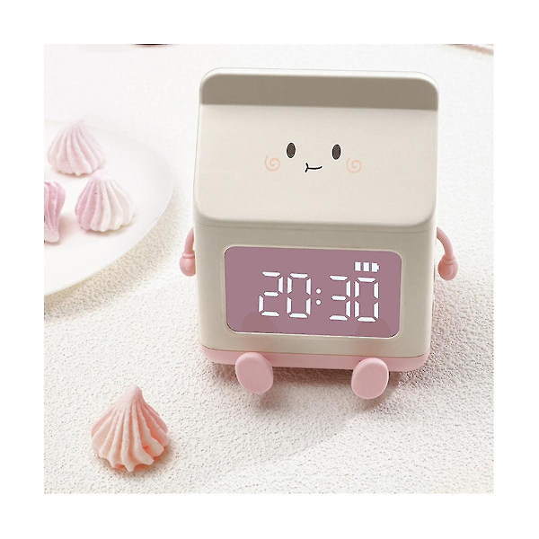 Mjölk Cartlarm C Mjölkkartong Elektronisk Led C Bedside Dormy Stude