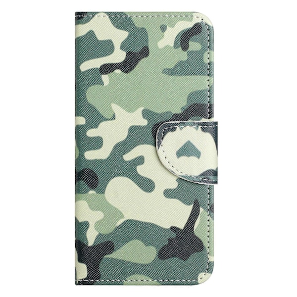 Xiaomi Redmi Note 13 4G Lompakkokotelo PU-nahkaa Kuvioitu Puhelinkotelo Ristikkäinen Tekstuuri Multicolor Camouflage