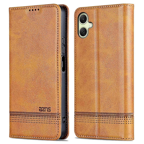 AZNS Samsung Galaxy A06 -kotelo, lehmännahkajäljitelmä PU-nahkainen lompakkokotelo - Vihreä Multicolor Brown
