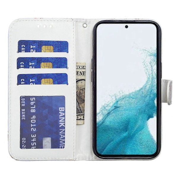 Plånboksfodral för Samsung Galaxy A34 5G Mönstertryck PU Läder Ställ Flipfodral med Rem