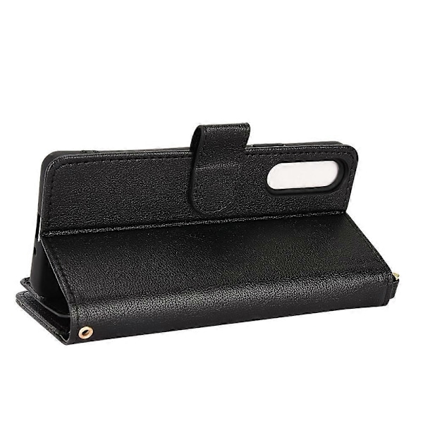Telefoncover med lynlåslomme til Sony Xperia 10 V, pung PU læder stander etui Multicolor Style A