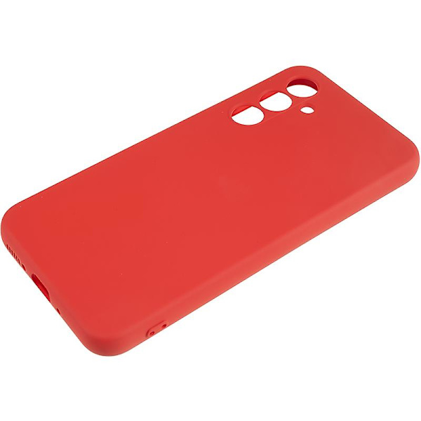 För Samsung Galaxy S23 Fe Fiberfoder Gummibelagt Tpu- cover anti-scratch case Red